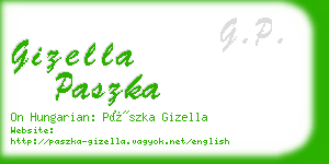 gizella paszka business card